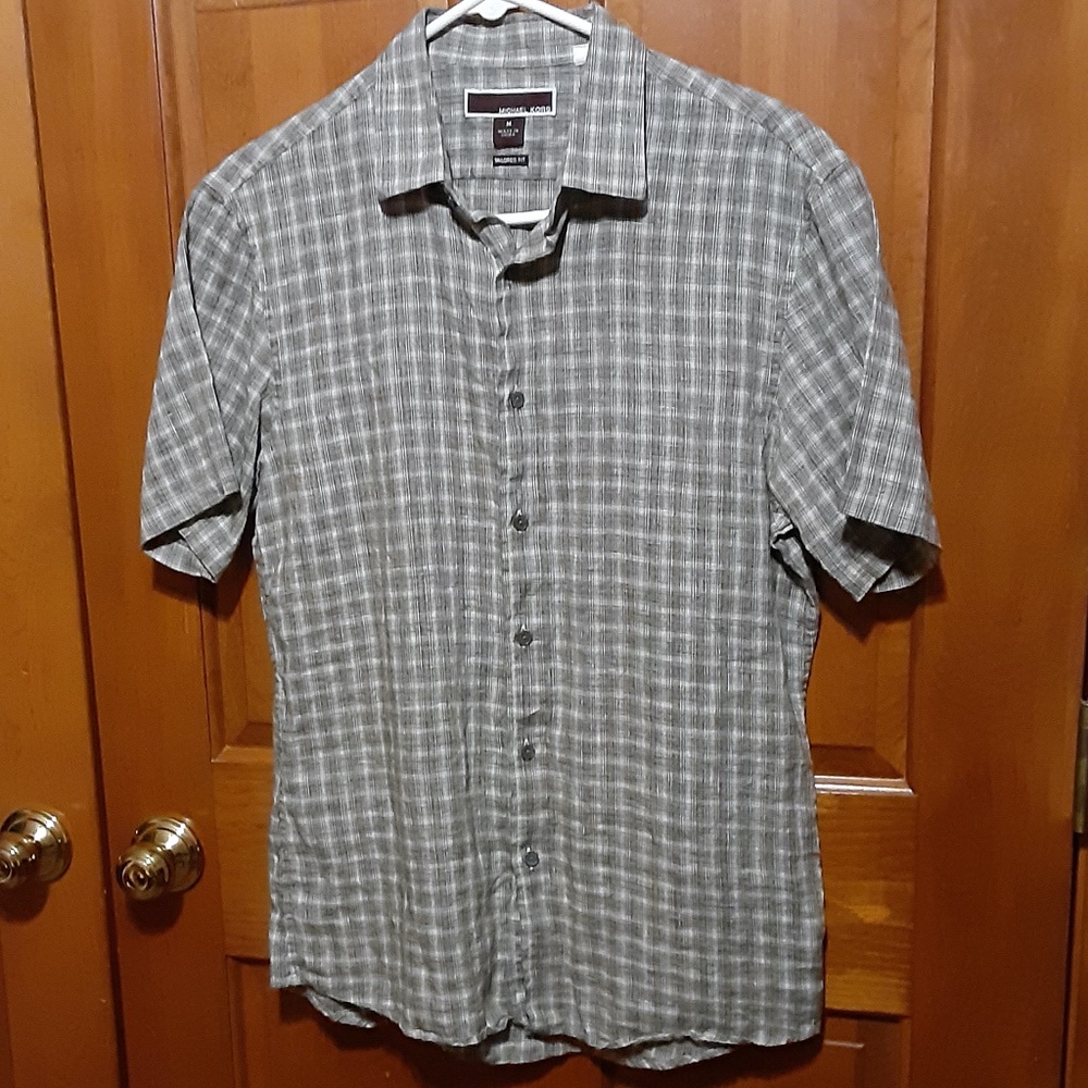 Michael Kors Tailored Fit Linen Blend Shirt